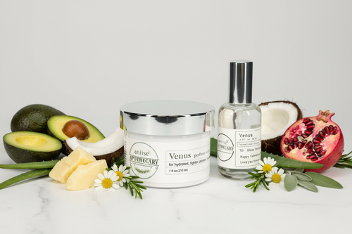 Apothecary Luxury Scent Gift Set | Perfumed Body Cream 7 oz + Fragrance Oil 2 fl oz | 4 Signature Scents
