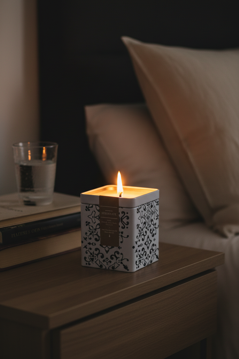 HIBERNATE Soy Candle | Patchouli, Tonka, Vanilla & Chamomile | 60hr | TLC Candle Co.