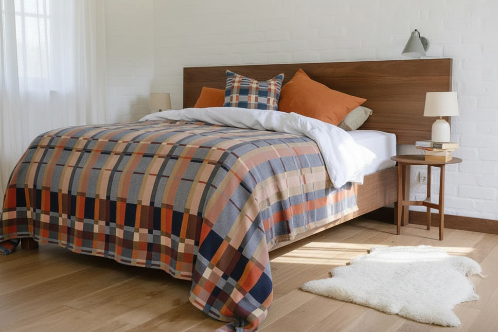 Mungo Doublecloth Throw "Karoo" | 100% Cotton | GOTS & Fair Trade | Mungo Mill