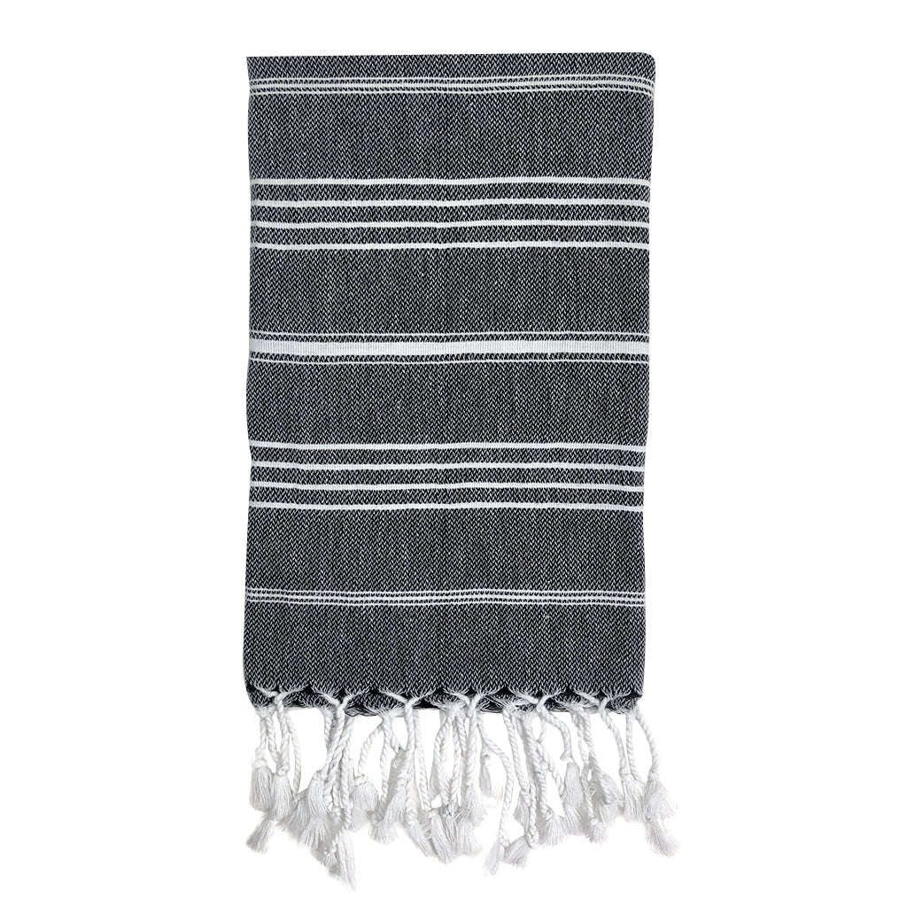 Classic Turkish Hand Towel | 36” × 22” | 100% Turkish Cotton | SLATE + SALT