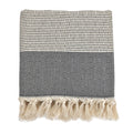 Diamond Stripe Turkish Throw | 88” × 69” | 100% Turkish Cotton | SLATE + SALT