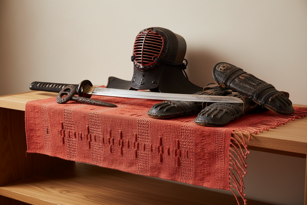 Chemin de table Calado en Terracotta