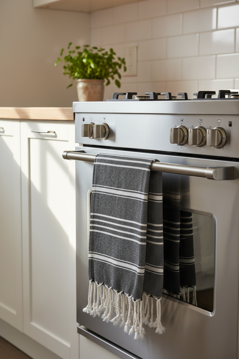 Classic Turkish Hand Towel | 36” × 22” | 100% Turkish Cotton | SLATE + SALT
