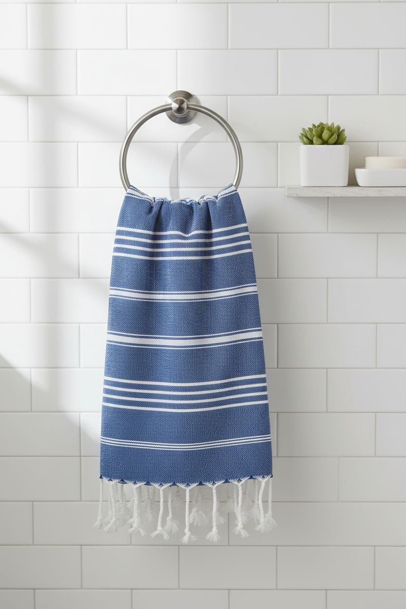 Classic Turkish Hand Towel | 36” × 22” | 100% Turkish Cotton | SLATE + SALT