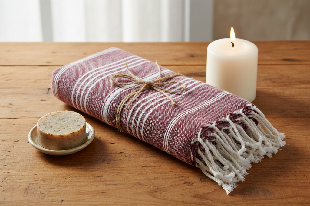Classic Turkish Hand Towel | 36” × 22” | 100% Turkish Cotton | SLATE + SALT