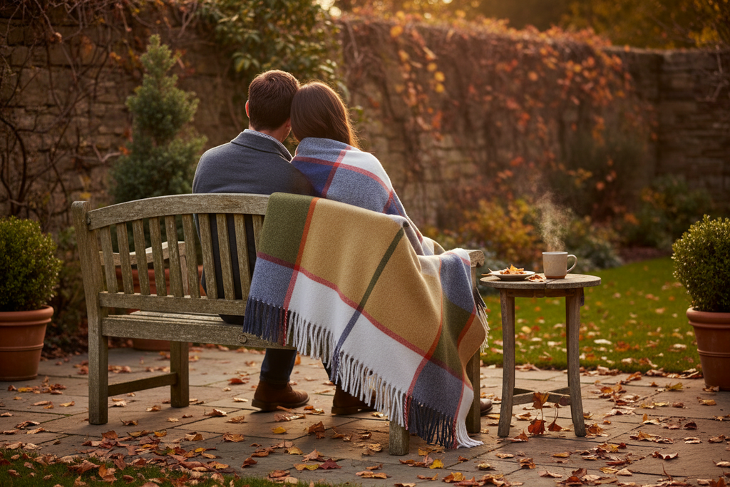 Lambswool Throw Blanket | Large Plaid | Tassel Fringe | 7 Colorways