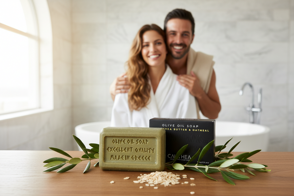 Calithea Skincare 3-Pack Natural Olive Oil Soap — Shea Butter & Oatmeal