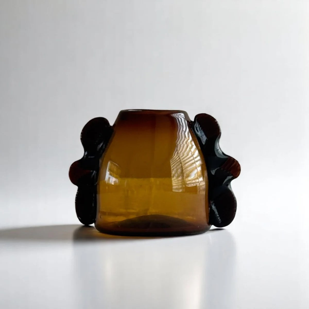 Dalia Bud Vase | Mouth-Blown Recycled Amber Glass | MESO Goods