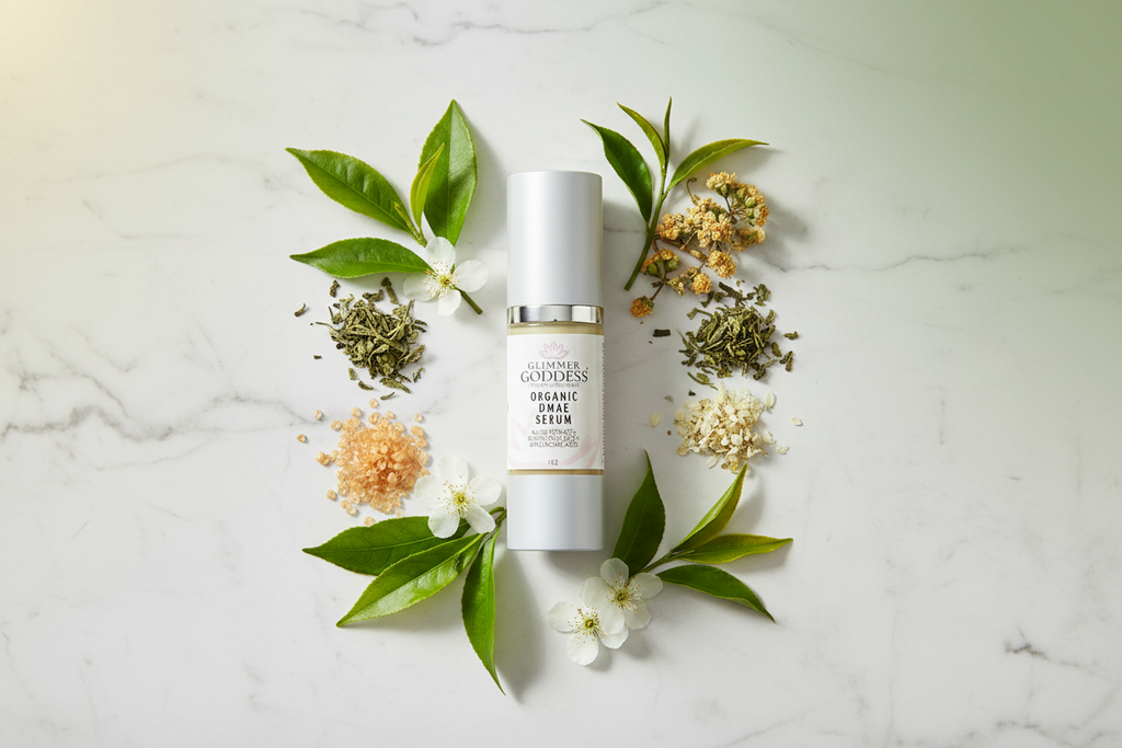 Glimmer Goddess Organic DMAE Firming Serum | DMAE + Alpha Lipoic Acid | 1 oz