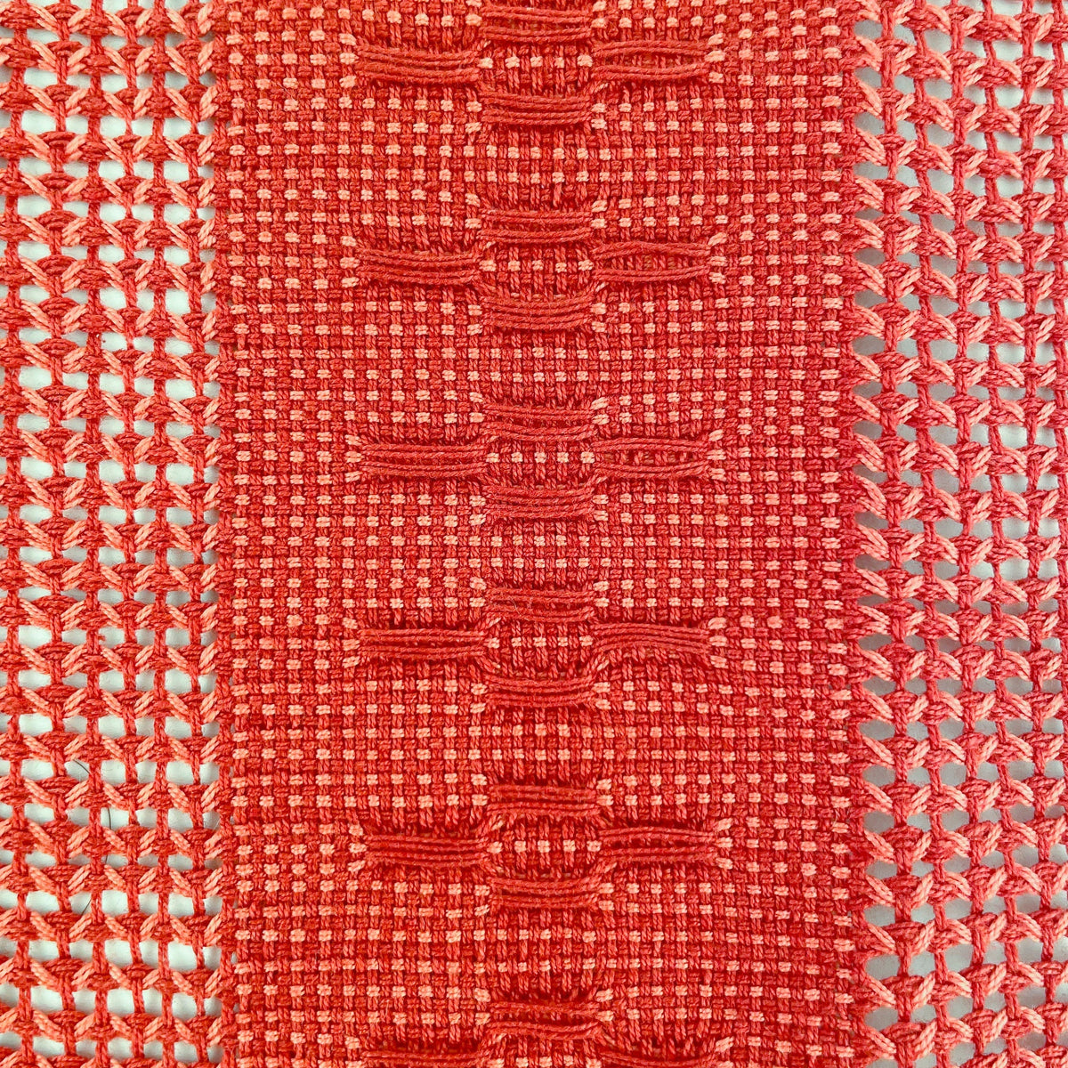 Calado Table Runner | Terracotta | 100% Cotton | Mayan Hands | KORISSA