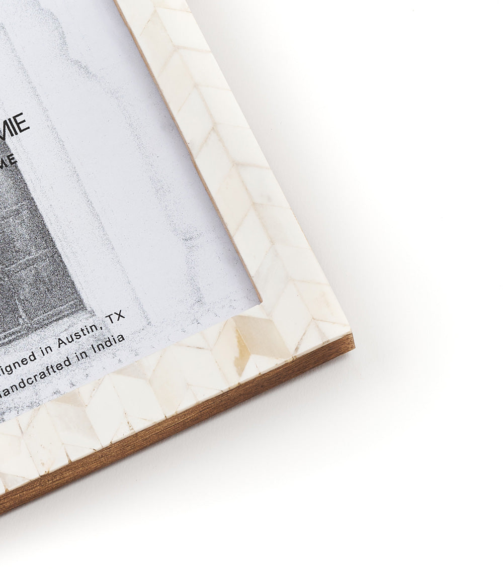 Double Hinged Photo Frame | Bone Inlay | 2×5"×7" | Matr Boomie
