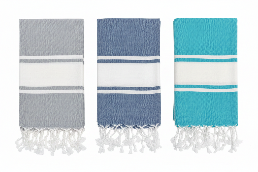 Essential Stripe Turkish Hand Towel | 43” × 22” | 100% Turkish Cotton | SLATE + SALT