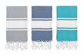 Essential Stripe Turkish Hand Towel | 43” × 22” | 100% Turkish Cotton | SLATE + SALT
