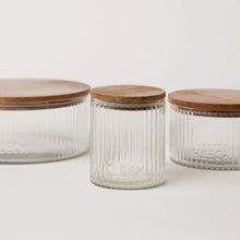 Заредете изображение във визуализатора на галерията – Fluted Glass Storage Jars - set of 3
