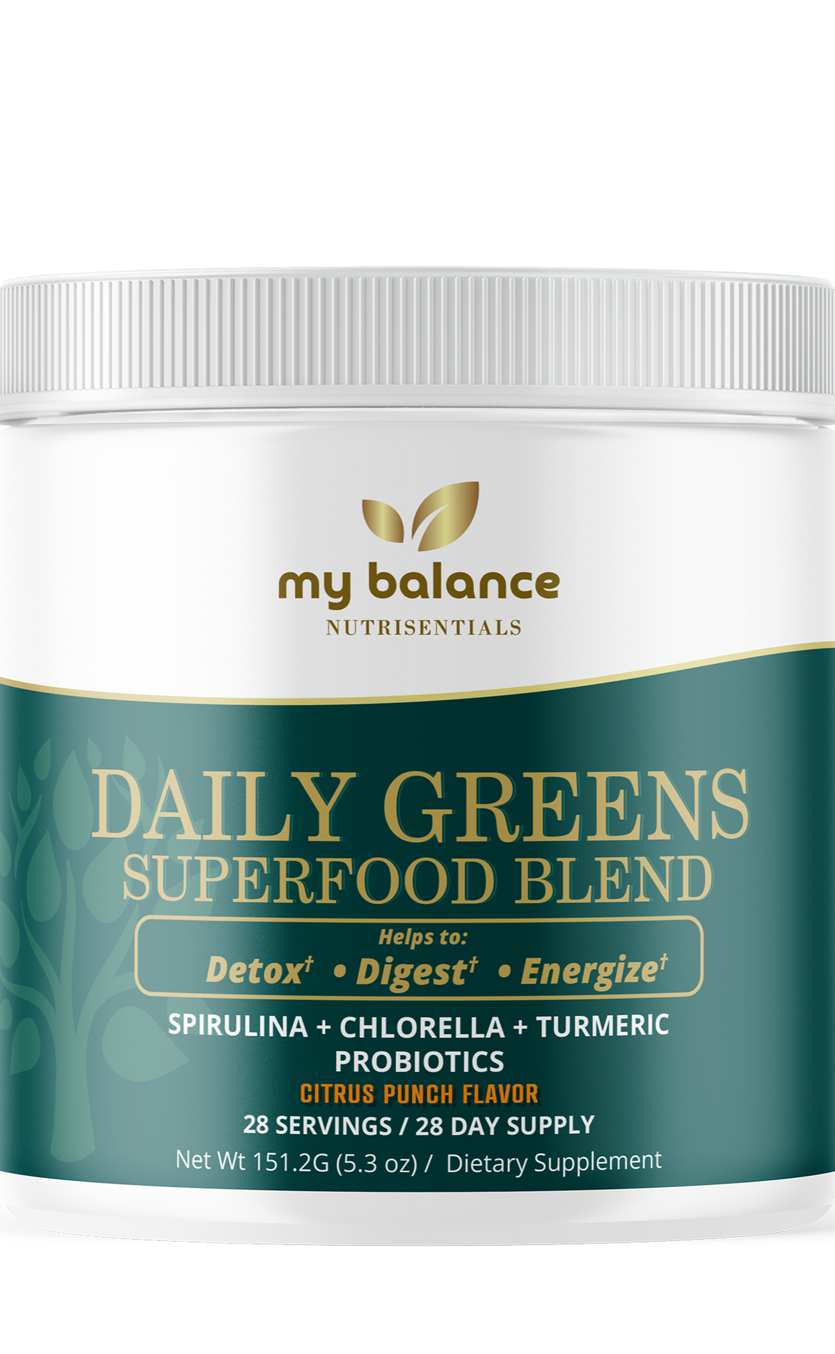 Daily Greens Powder | Chlorella, Spirulina & Probiotic Blend | My Balance