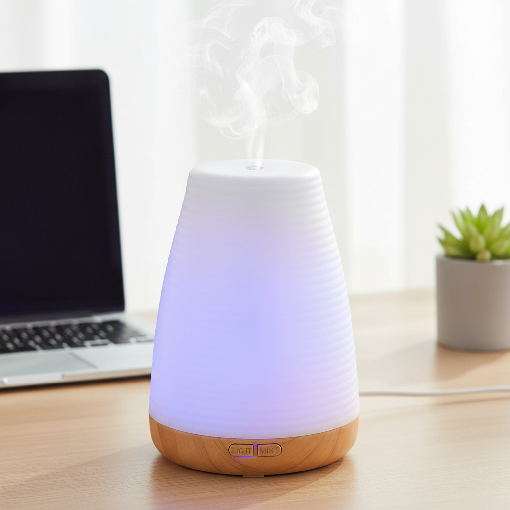 2-in-1 USB Ultrasonic Aroma Diffuser | Cool Mist, Color LED & Humidifier | Pursonic