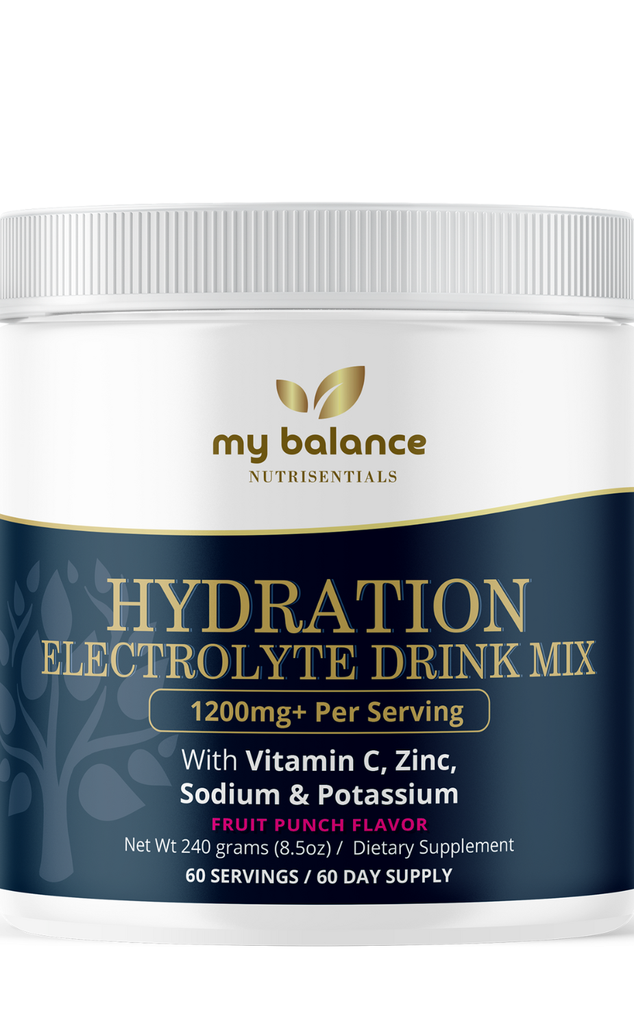 Hydration Electrolyte Drink Mix | With Aquamin™ & Vitamins | 60 Servings
