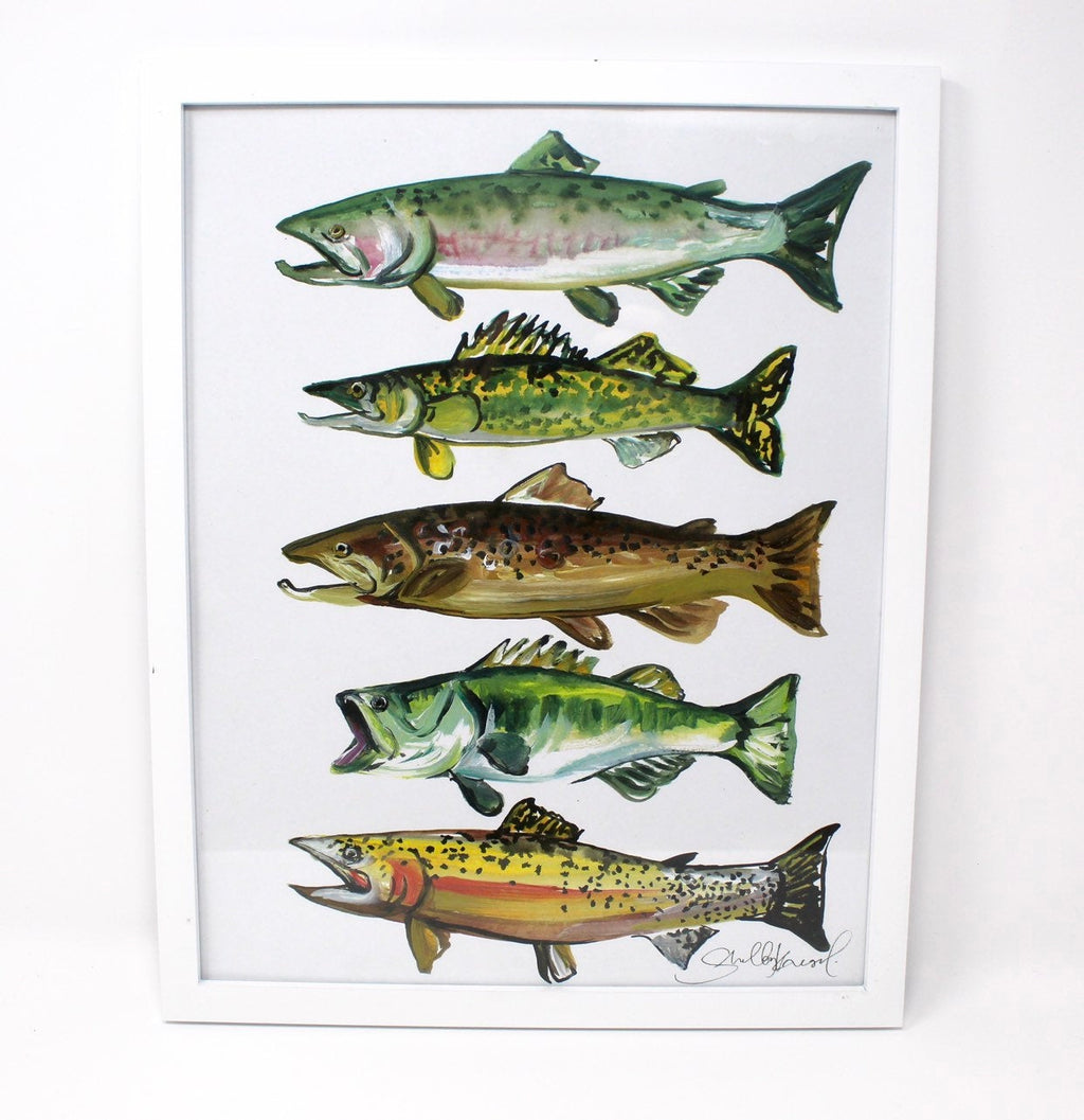 Freshwater Fish Art Print | 11” × 14” | Shelby Kregel