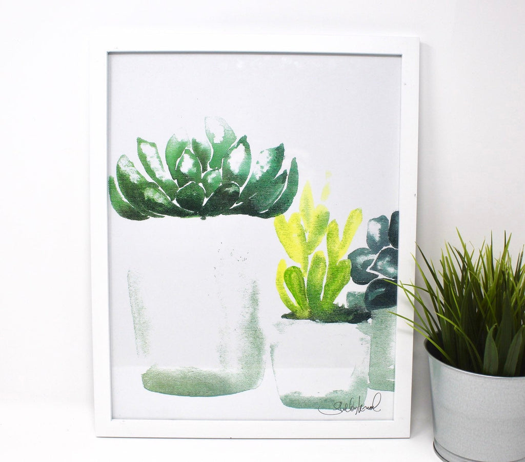 Succulent Art Print | Set of 4 | 11” × 14” | Shelby Kregel