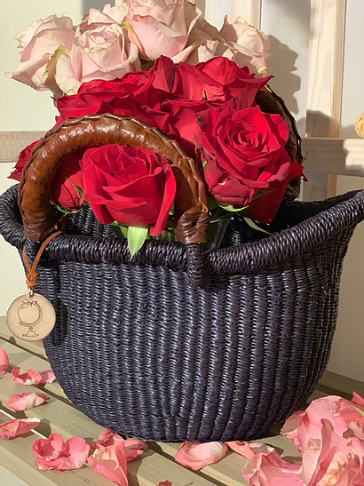 The Petite Victoria Basket Bag | Handwoven Straw | Goatskin Handles | Sonder & Holliday
