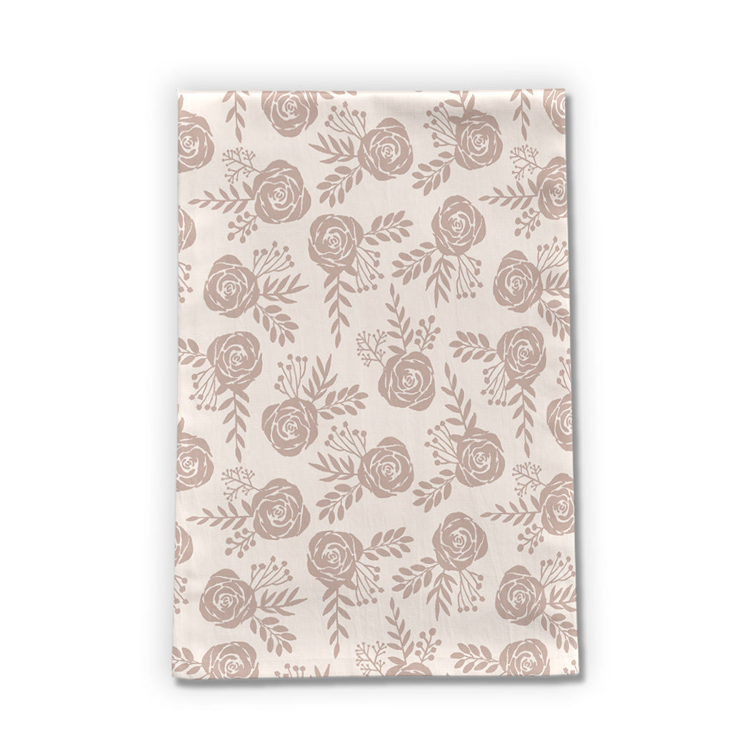 Pastel Rose Tea Towel | 18” × 30” | Cotton Twill | Lauren Ullrich Art