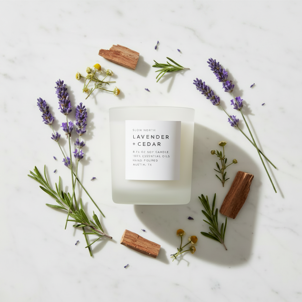 Lavender + Cedar Signature Candle | Slow North | Natural Soy Wax