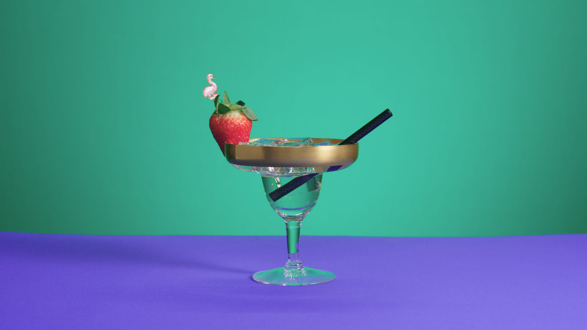 LUSTIR Short Straw Kit | Reusable Glass Straws | Set of 4