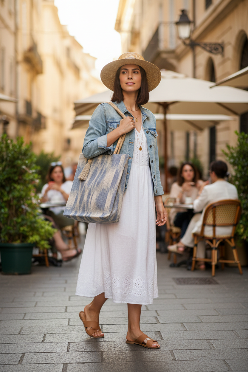Nadi Jute Tote Bag - Blue