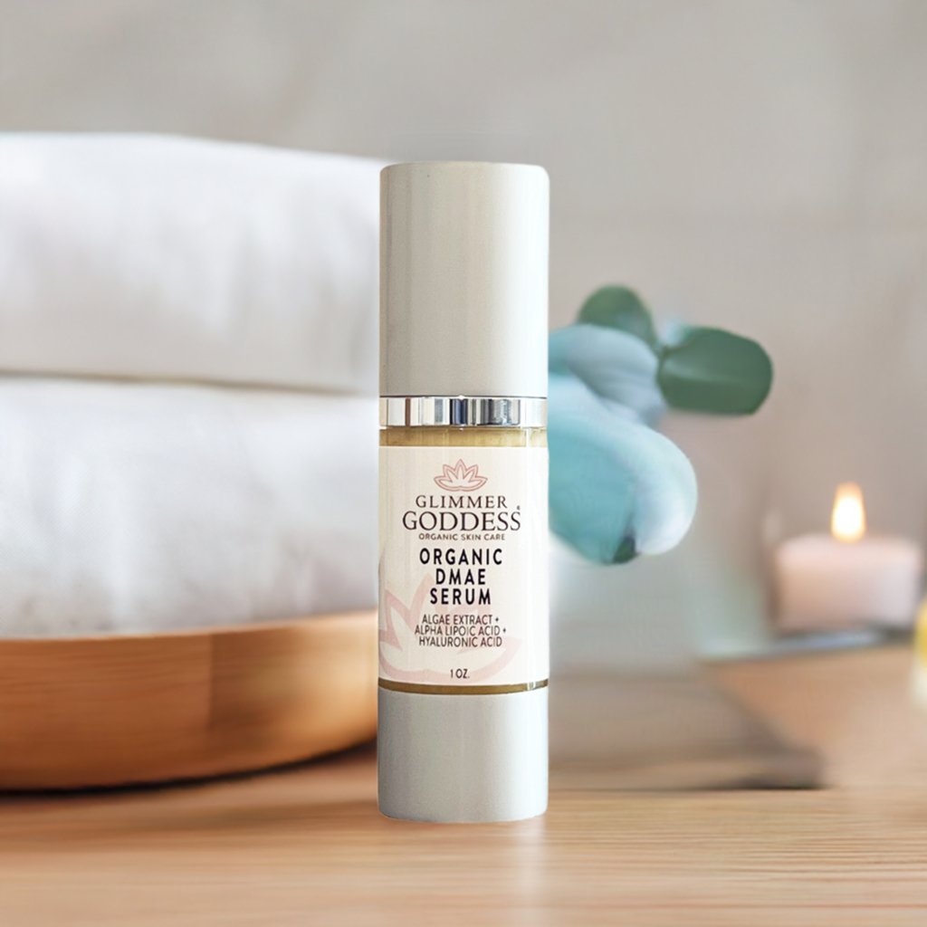 Glimmer Goddess Organic DMAE Firming Serum | DMAE + Alpha Lipoic Acid | 1 oz