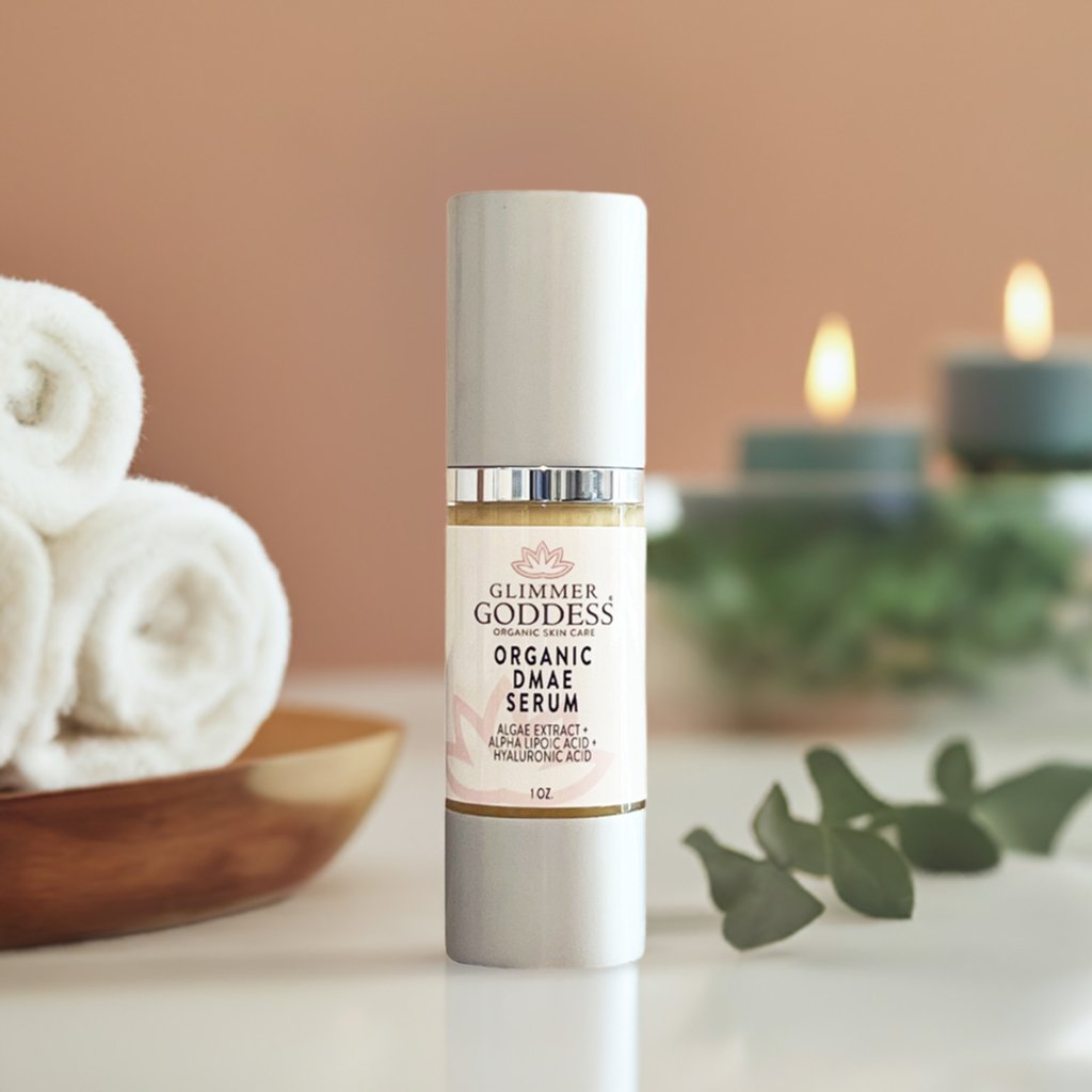Glimmer Goddess Organic DMAE Firming Serum | DMAE + Alpha Lipoic Acid | 1 oz