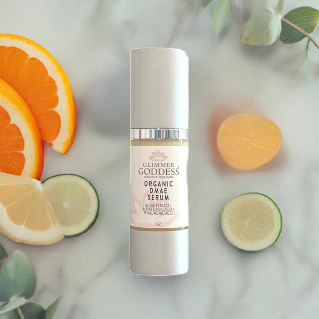 Glimmer Goddess Organic DMAE Firming Serum | DMAE + Alpha Lipoic Acid | 1 oz