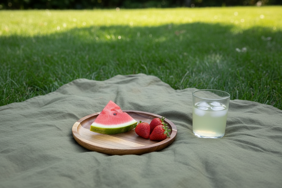 Acacia Wood Round Plate & Platter 8" | Stackable | Dishwasher Safe | Zavis Green
