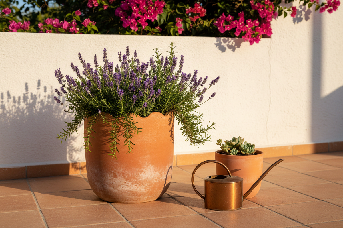 Wavy Terracotta Planter | Scallop Rim | Handcrafted | Honduras | Meso Goods | Large