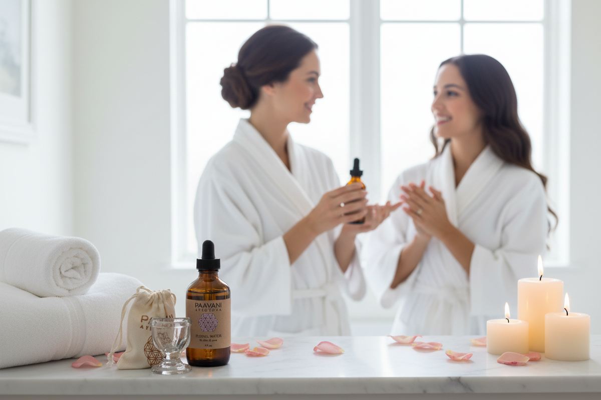 Paavani Ayurveda Eye Wash Ritual | Rose & Lavender Floral Water | Ayurvedic Eye Cleansing Kit