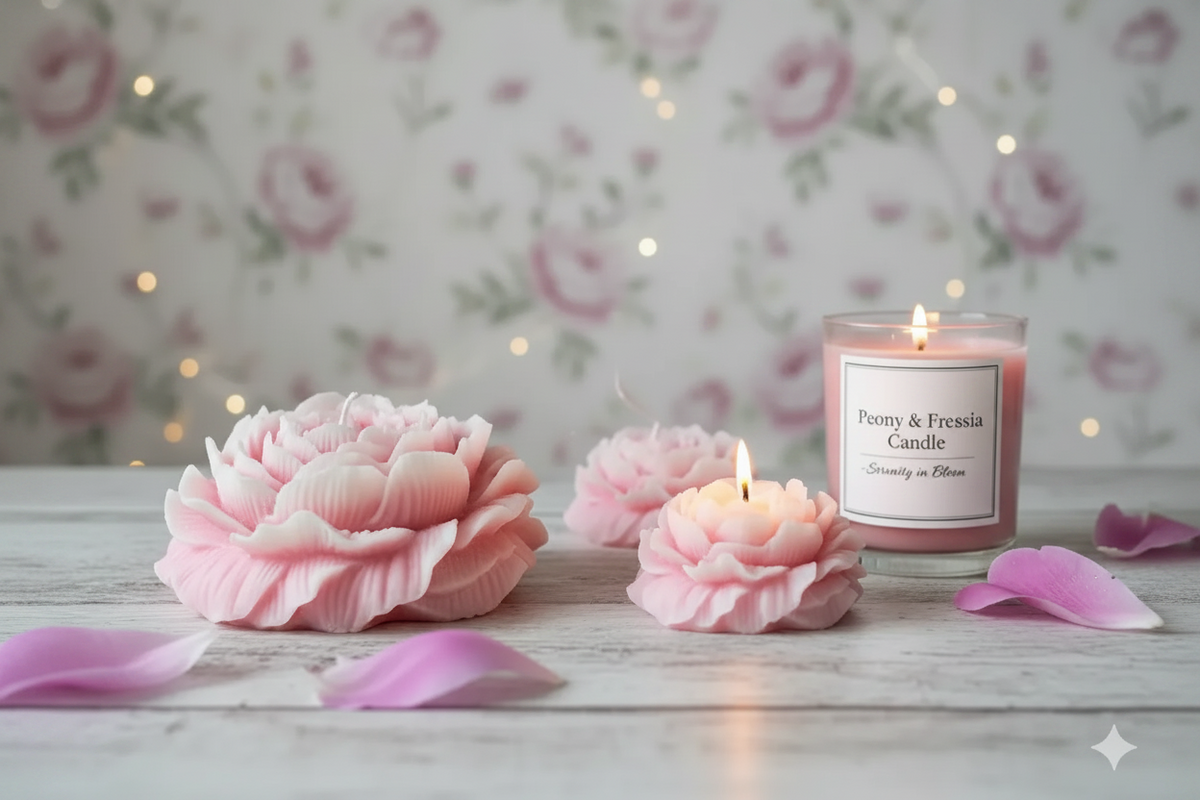 Huge Peony Candle | Sculptural Soy Wax
