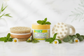 Pursonic Warming Body Cream Bundle | Bath Brush + Rubber Massager | Lotus Wood Handle