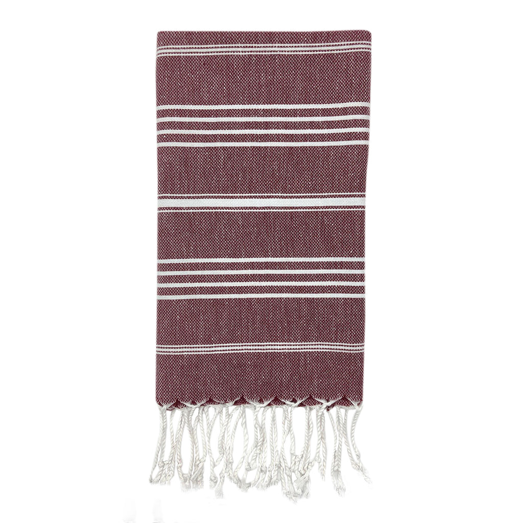 Classic Turkish Hand Towel | 36” × 22” | 100% Turkish Cotton | SLATE + SALT