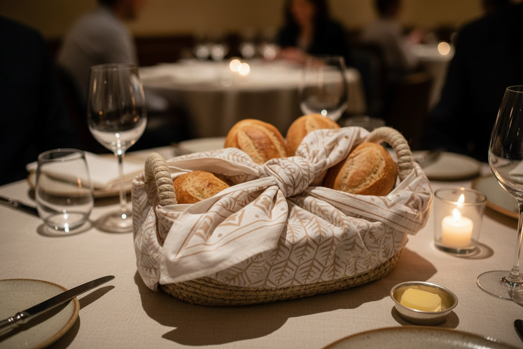 Terracotta Bread Warmer & Basket Gift Set with Tea Towel | Mandala Flower | KORISSA