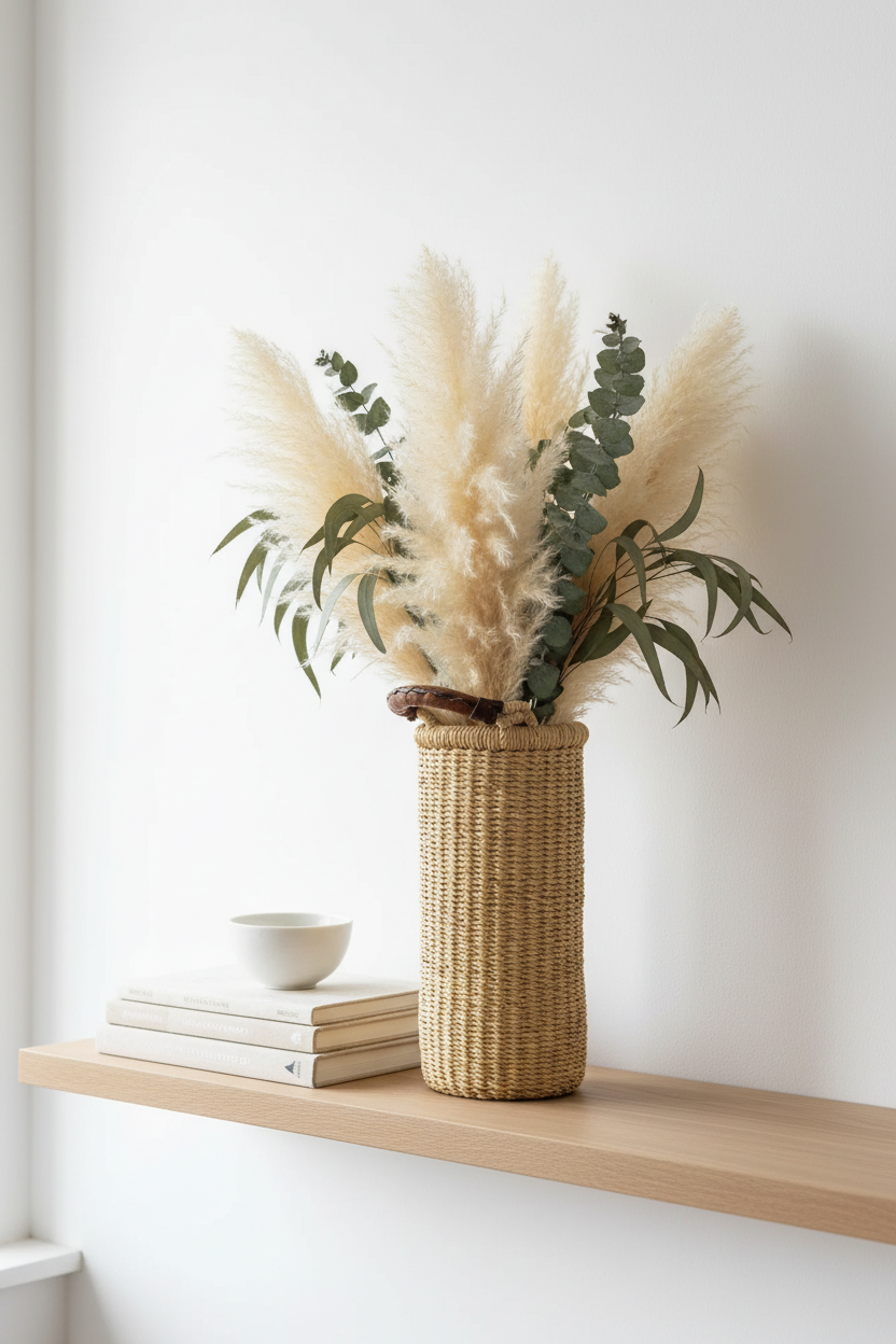 The Astoria Vase & Wine Holder | Handwoven Straw | Leather Handle | Sonder & Holliday