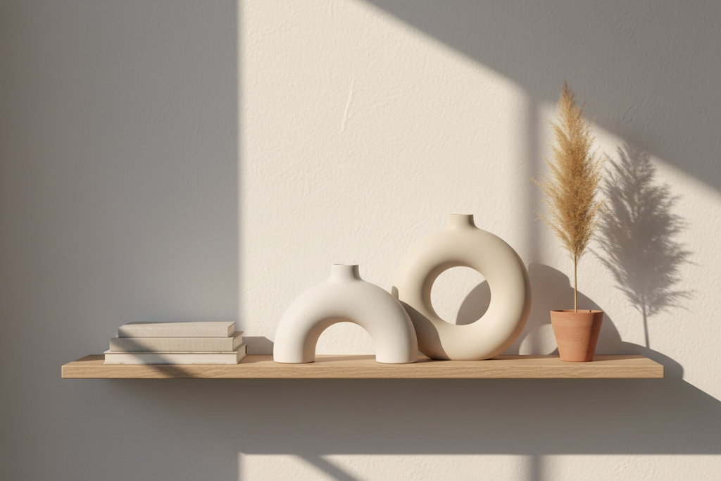 "Half Polo" Arch Ceramic Vase | Sculptural Off-White | Osmos Studio