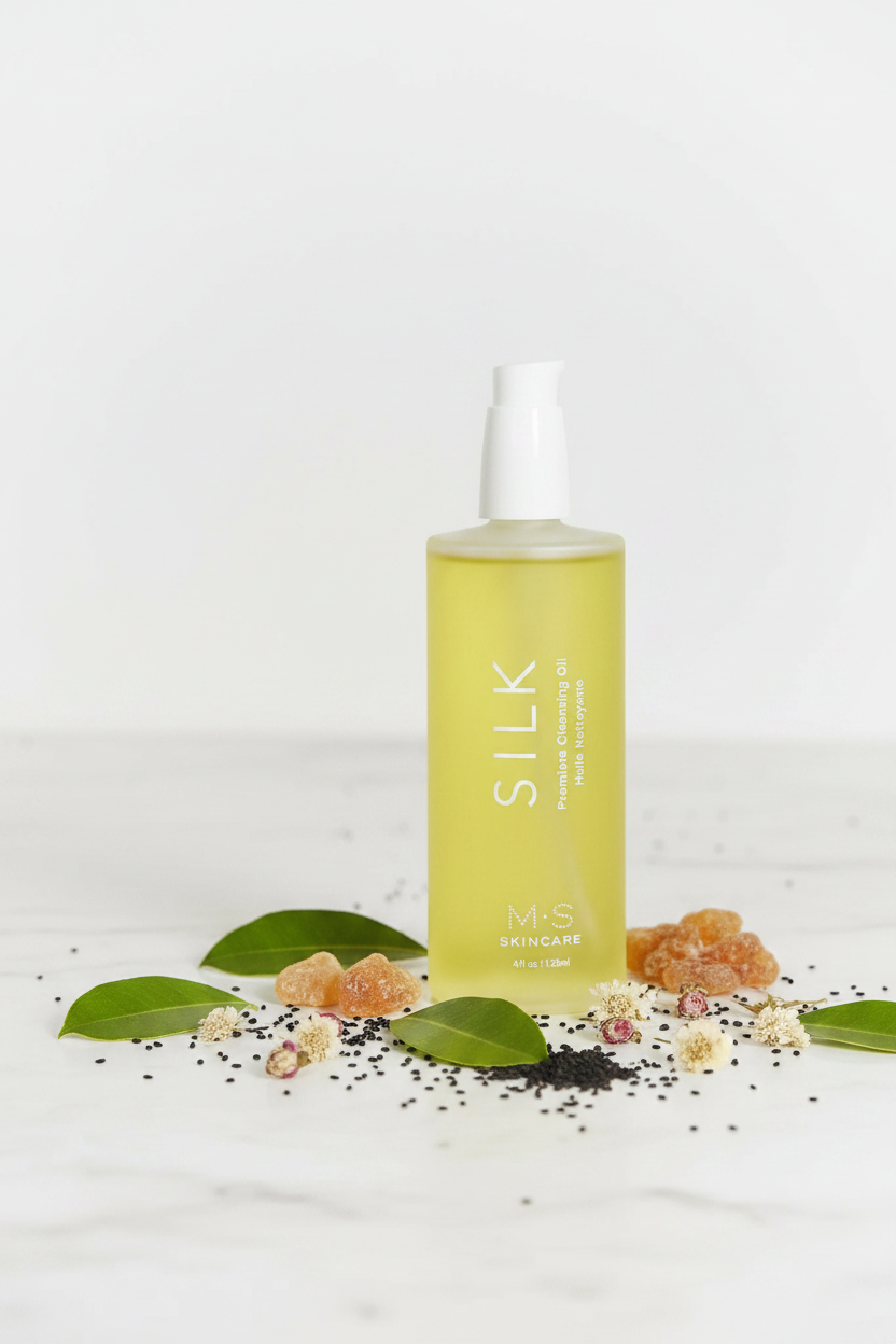 SILK Premiere Cleansing Oil | Ayurvedic Makeup Remover | Frankincense & Black Cumin | 4 fl oz