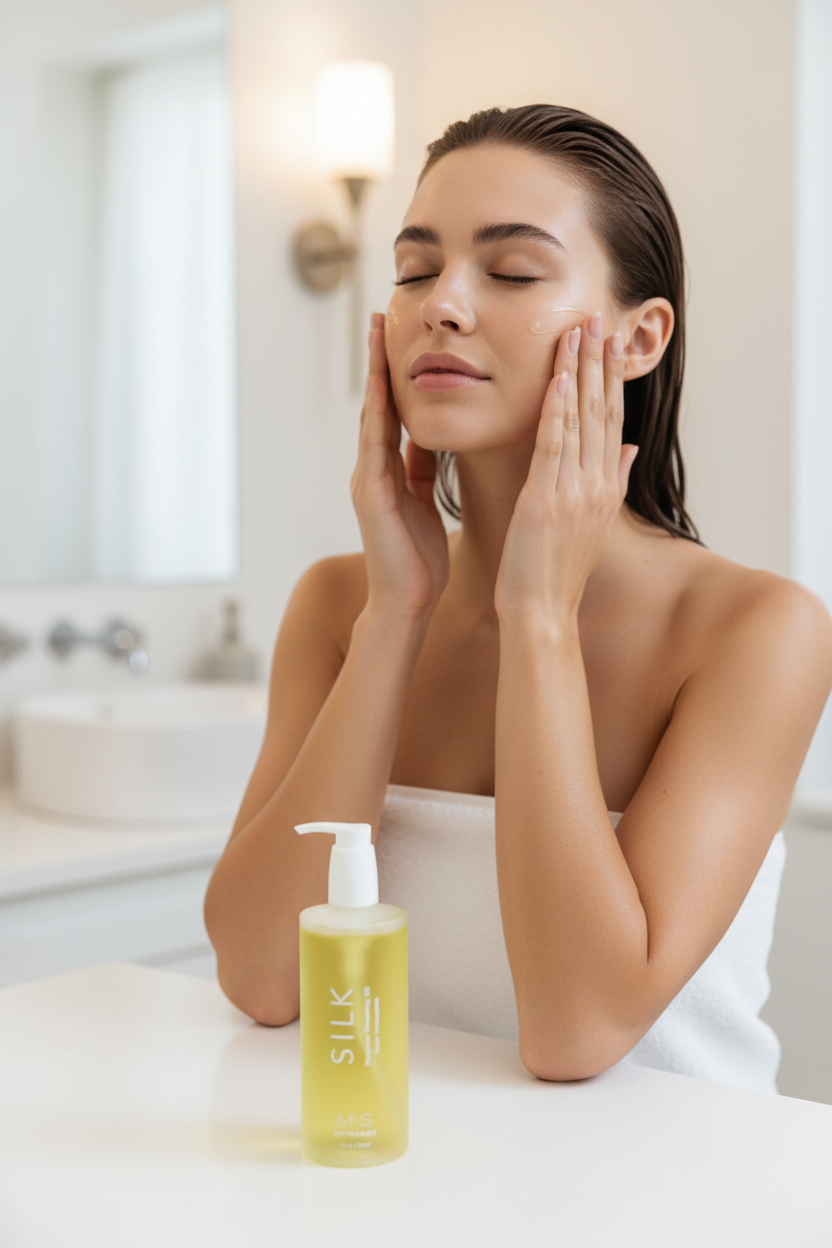 SILK Premiere Cleansing Oil | Ayurvedic Makeup Remover | Frankincense & Black Cumin | 4 fl oz