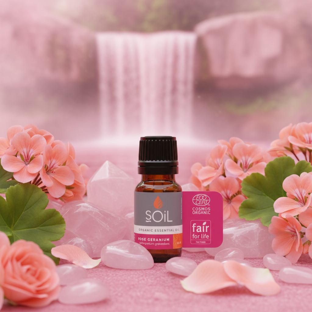 Organic Rose Geranium Essential Oil (Pelargoneum Graveolens) 10ml