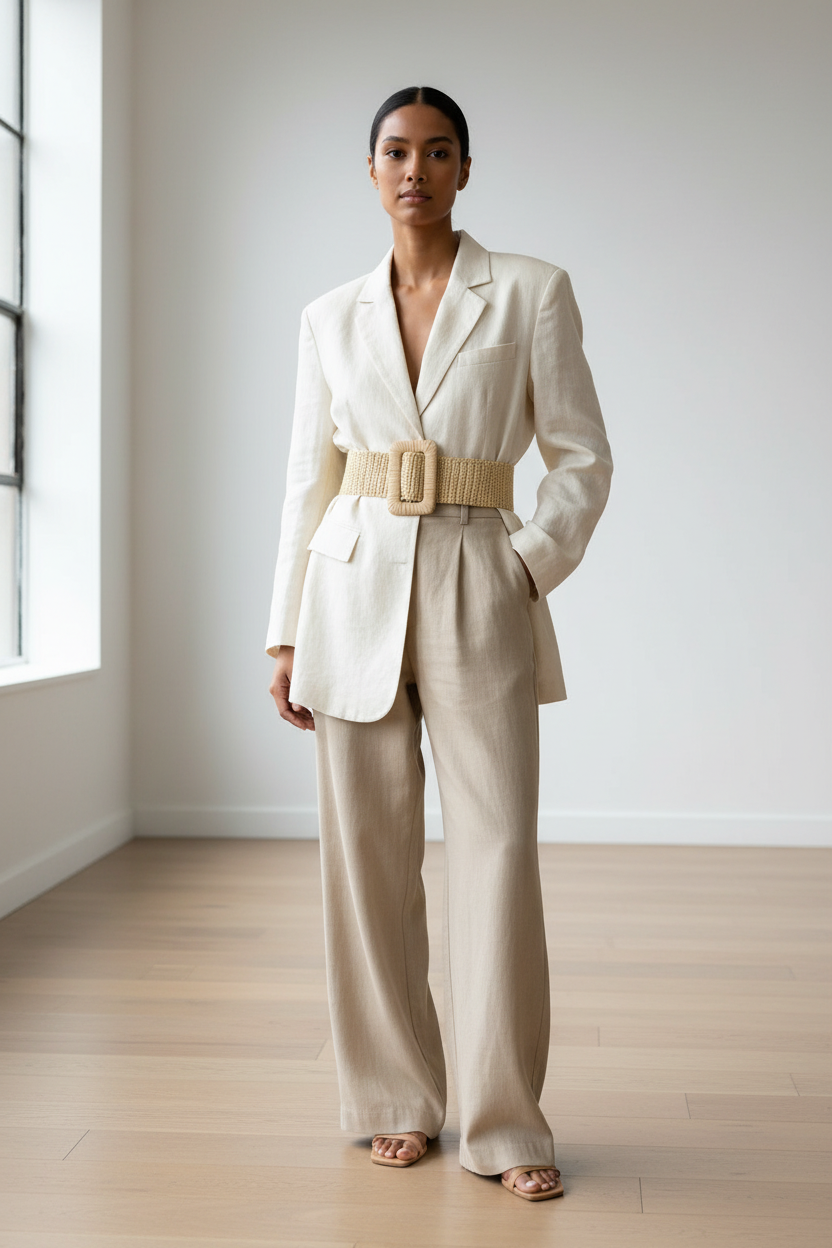 Raffia Woven Wide Belt | Oversized Woven Buckle | Natural | S / M / L | Lemloreli