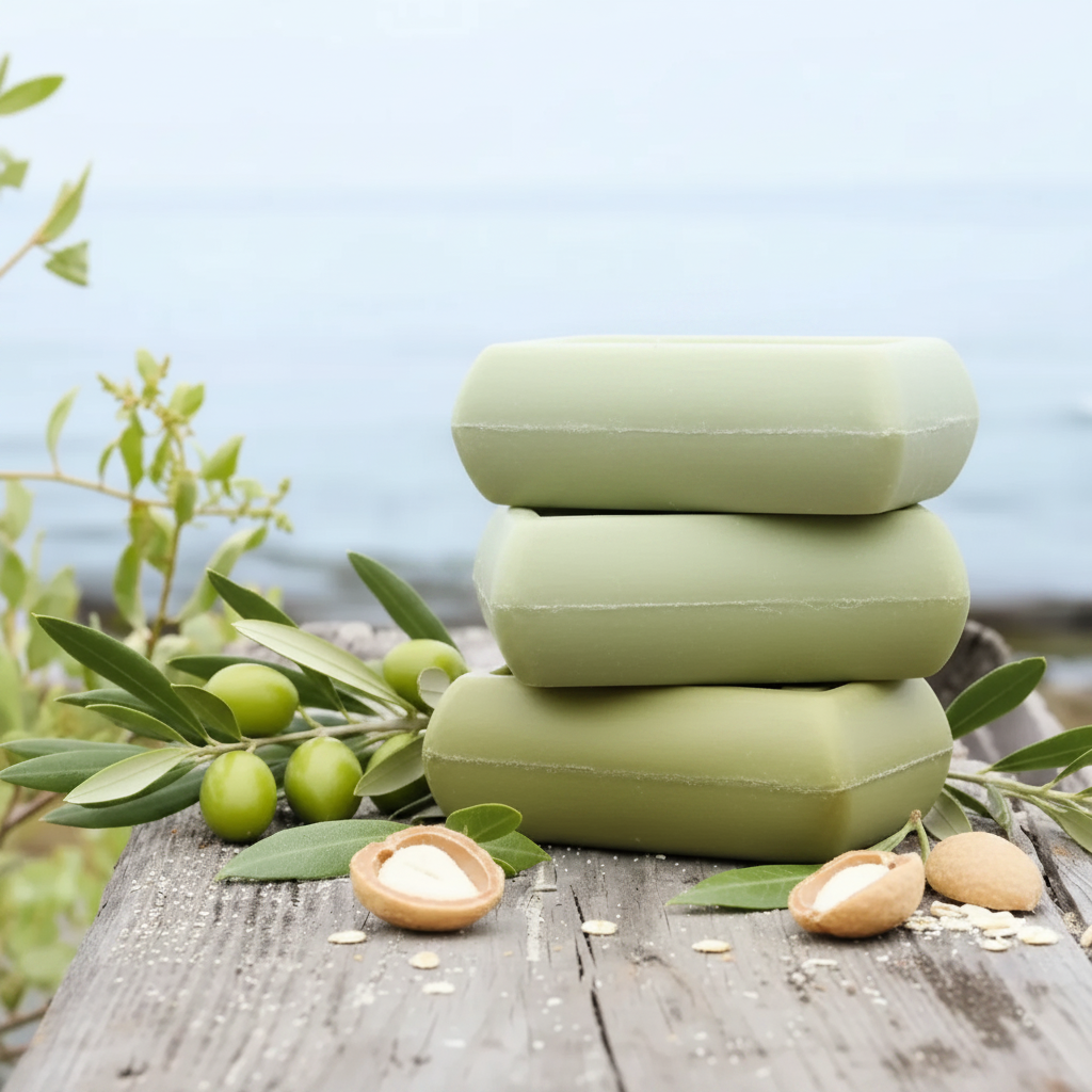 Calithea Skincare 3-Pack Natural Olive Oil Soap — Shea Butter & Oatmeal