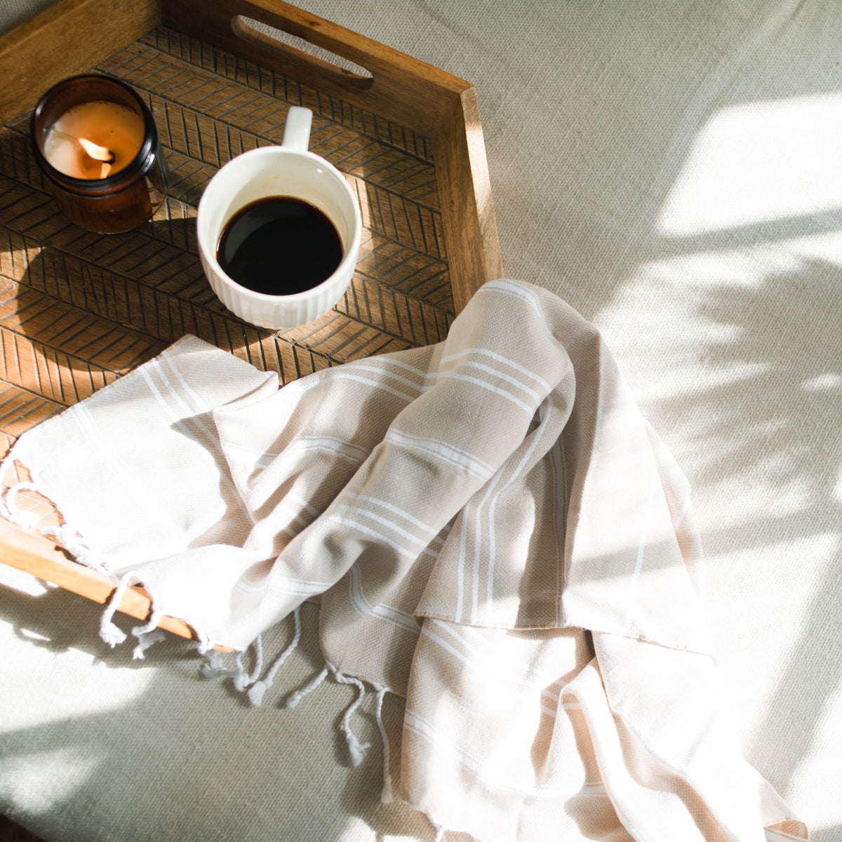 Classic Turkish Hand Towel | 36” × 22” | 100% Turkish Cotton | SLATE + SALT