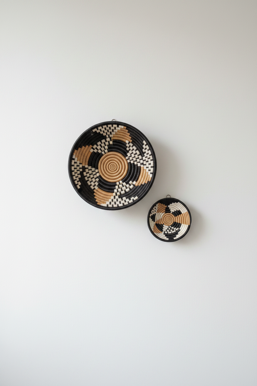 Boutique Diversiform Woven Basket Bowl | Limited Edition | Wall Decor | Azizi Life | Rwanda