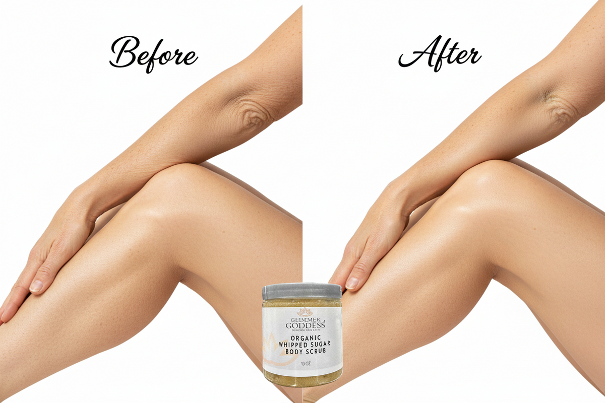 Organic Whipped Sugar Body Scrub 10 oz | Glimmer Goddess